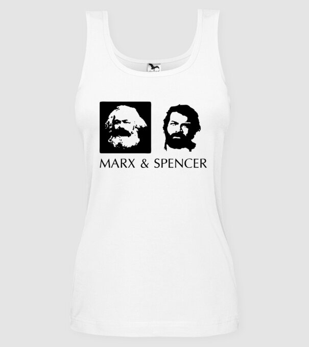 Marx és Bud Spencer model alb pe tricou