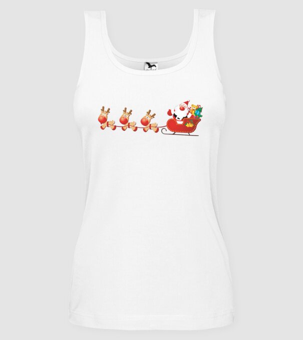 moș Nicolae model alb pe tricou