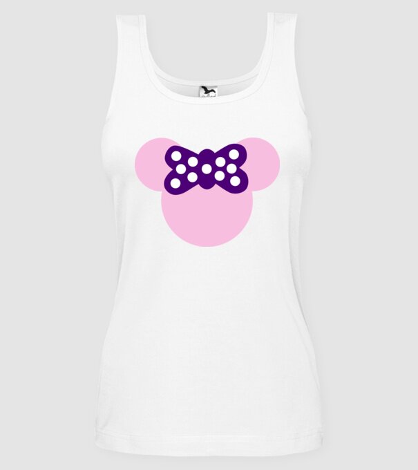 Minnie model alb pe tricou