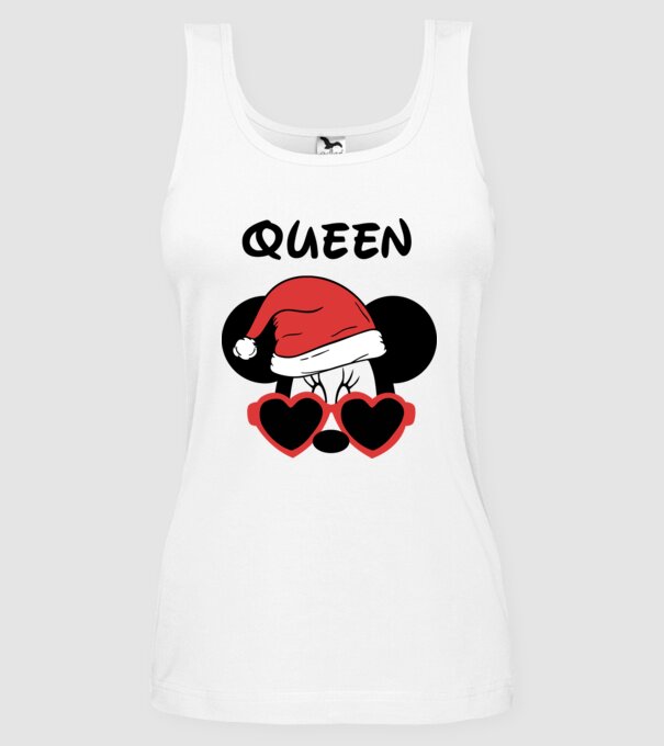 minnie santa queen model alb pe tricou