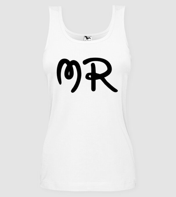 Mr model alb pe tricou