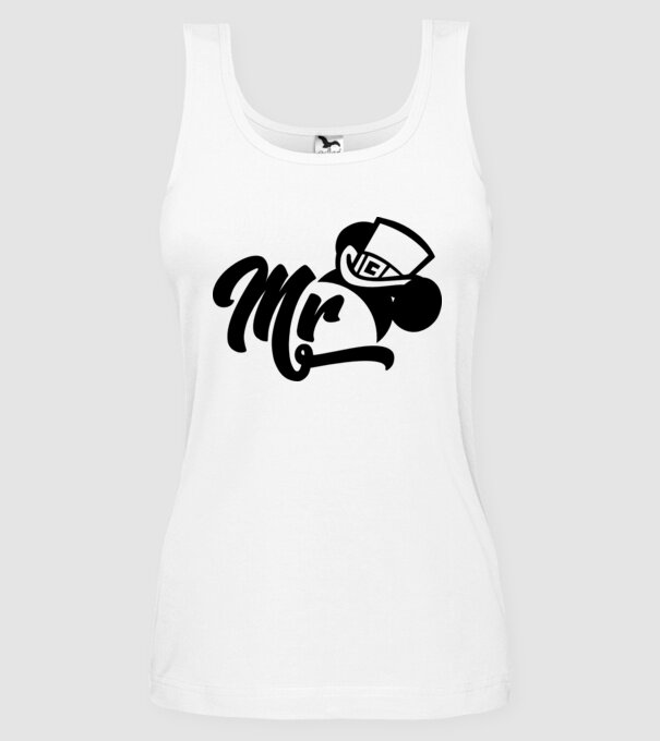 Mr Mouse model alb pe tricou