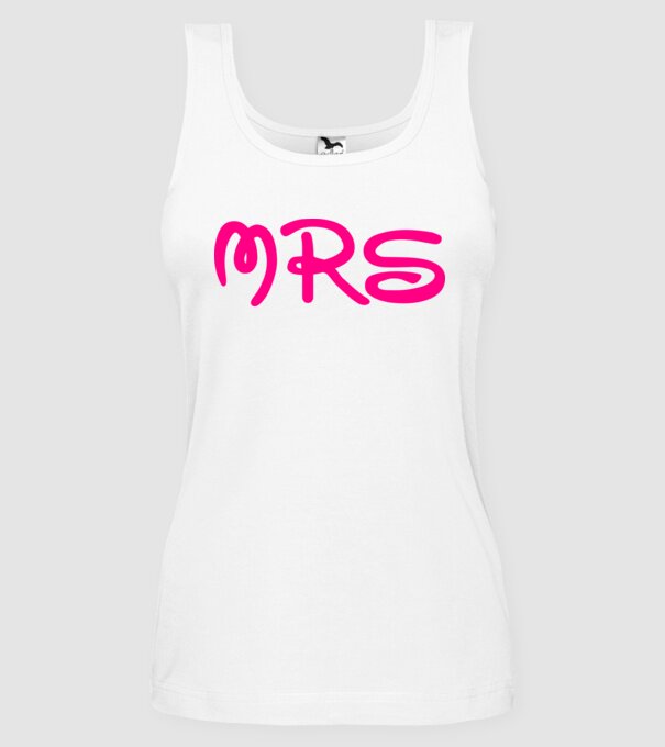 Mrs model alb pe tricou