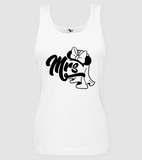 Mrs Mouse model alb pe tricou