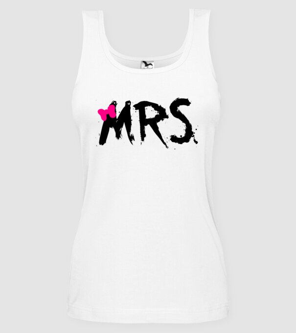 Mrs. model alb pe tricou
