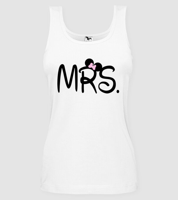 Mrs. model alb pe tricou