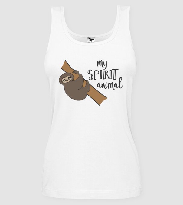 My spirit animal model alb pe tricou