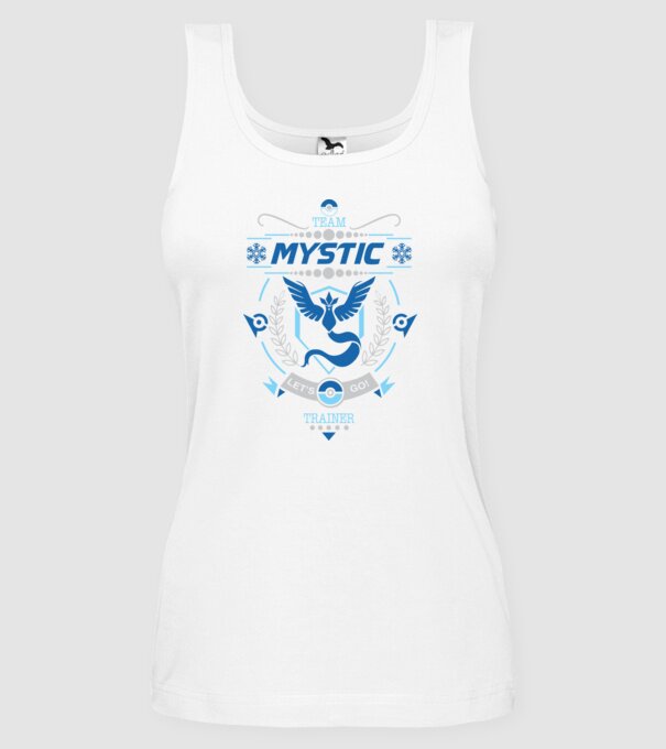 Mystic team model alb pe tricou
