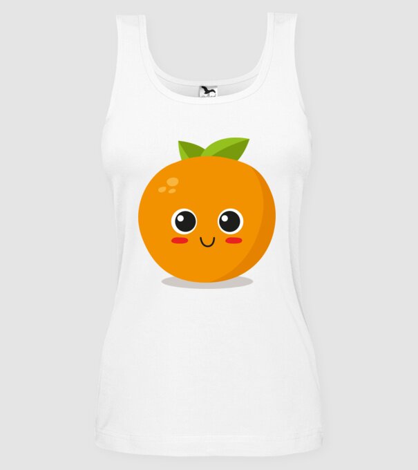 Portocală model alb pe tricou
