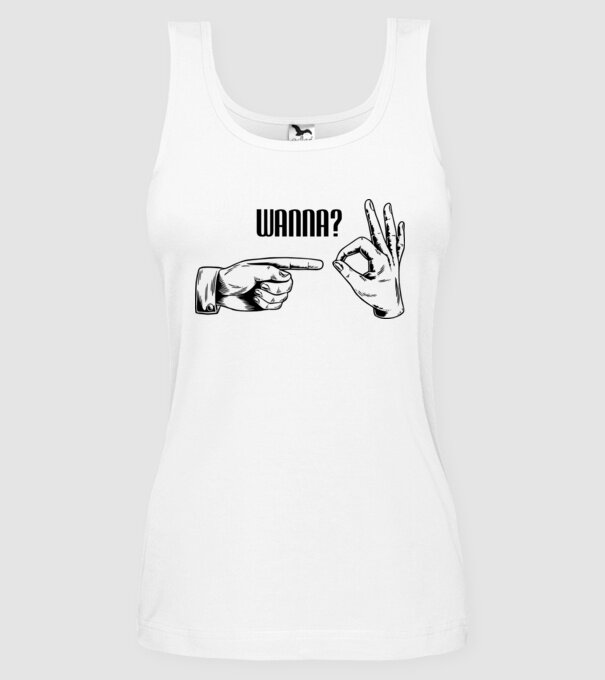 International Hand sign model alb pe tricou