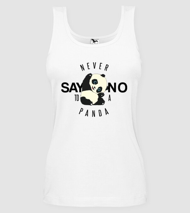 Never say no model alb pe tricou