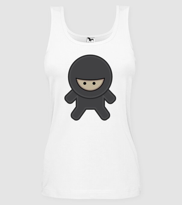 ninja model alb pe tricou