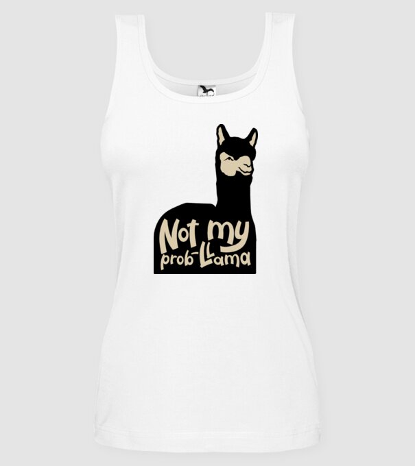 Not my problama model alb pe tricou