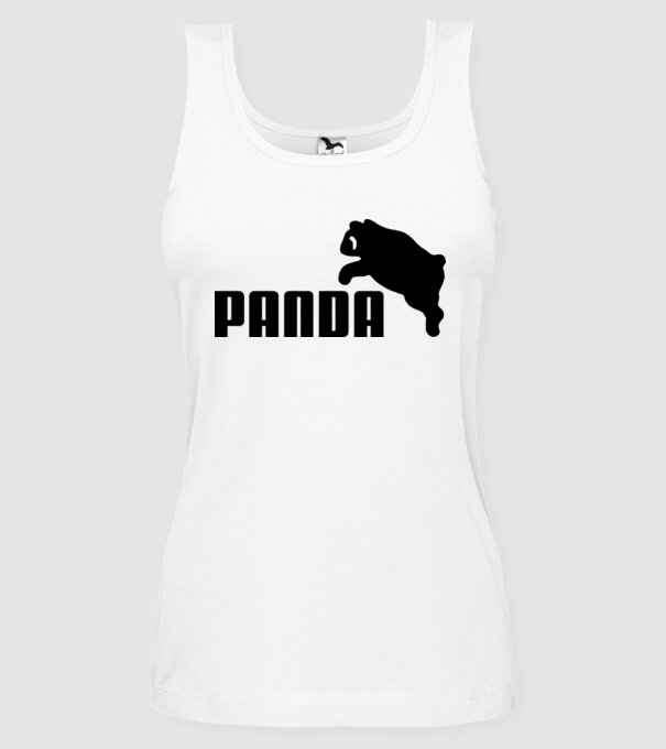 PANDA model alb pe tricou