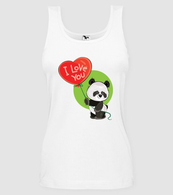 dragoste panda model alb pe tricou