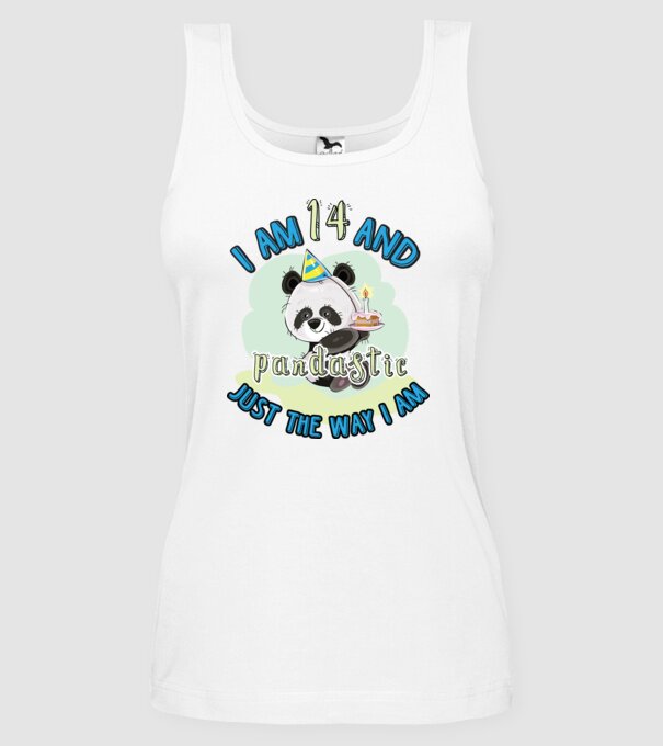 PANDASTIC 14 model alb pe tricou