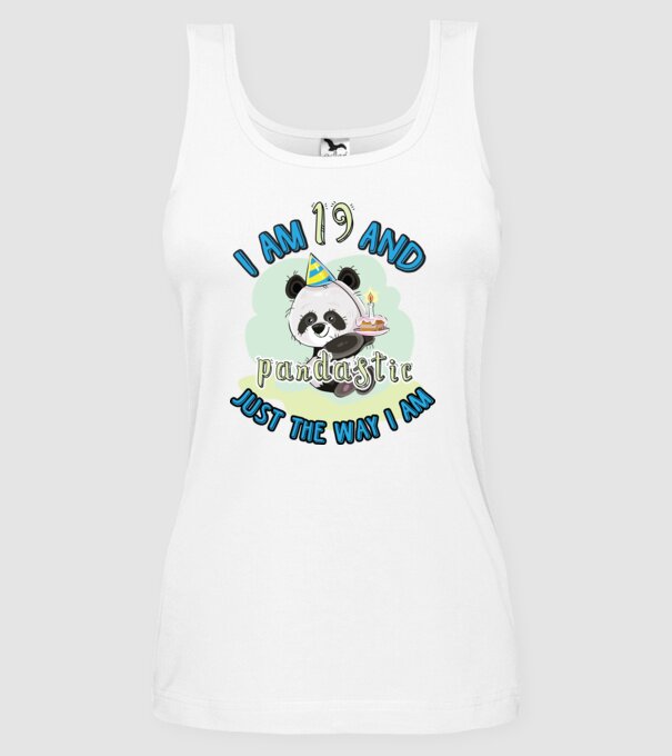 PANDASTIC 19 model alb pe tricou