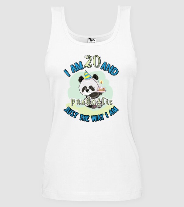 PANDASTIC 20 model alb pe tricou