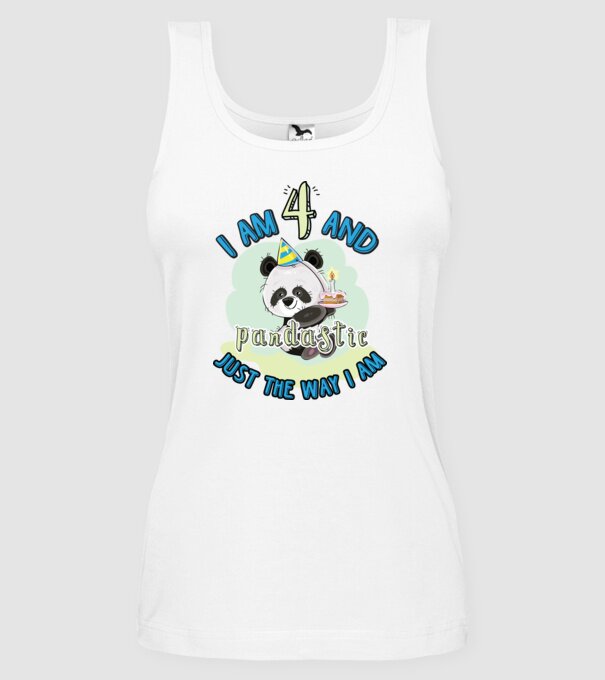 PANDASTIC 4 model alb pe tricou