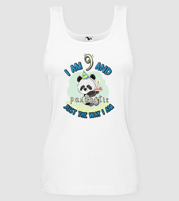 PANDASTIC 9 model alb pe tricou