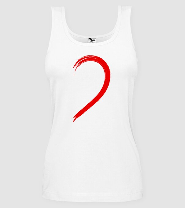 Inimă pereche stânga model alb pe tricou