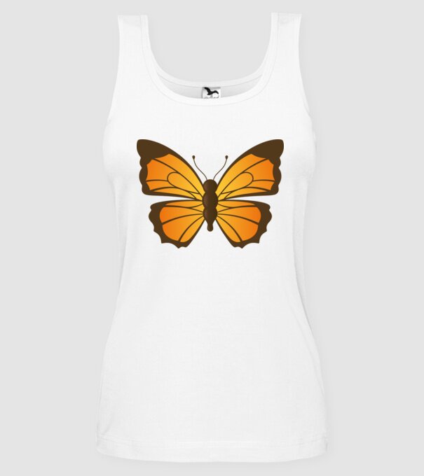 Butterfly model alb pe tricou