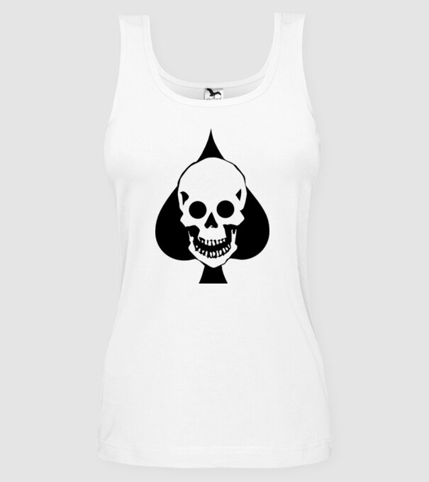 Craniu pică model alb pe tricou