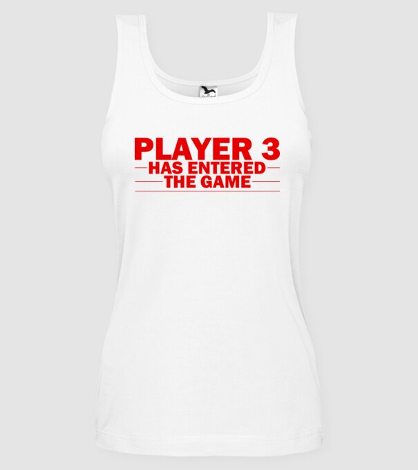Player 3 entered the game model alb pe tricou