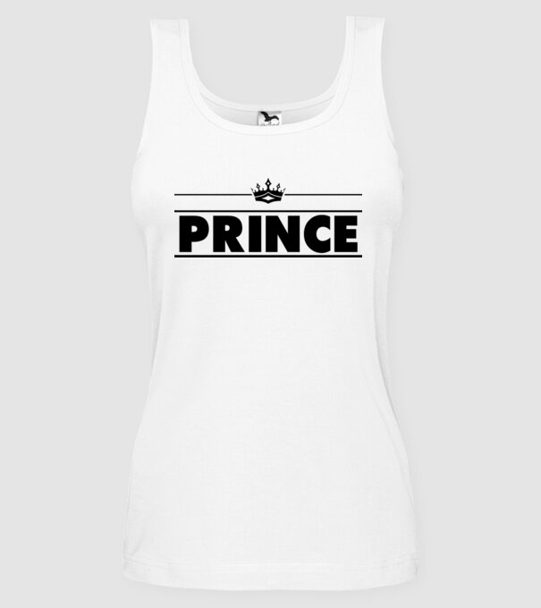 Prince model alb pe tricou