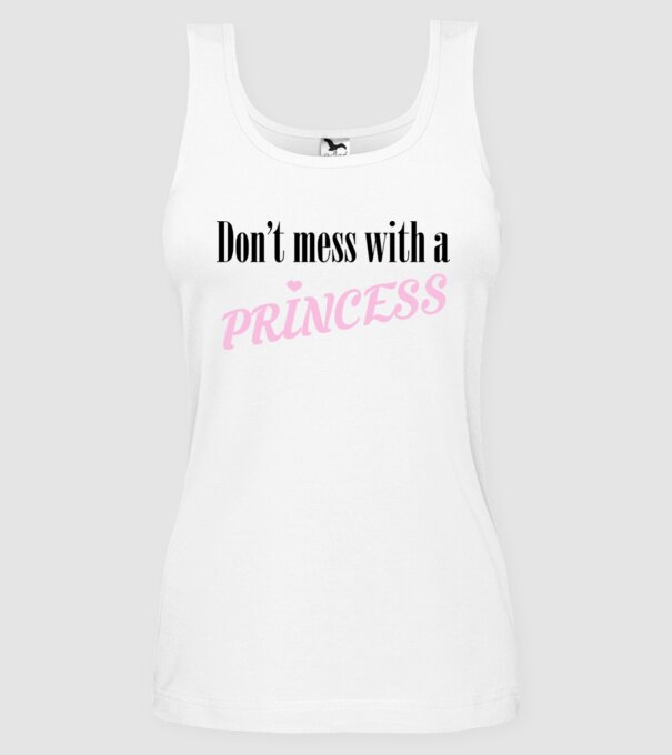 Princess model alb pe tricou