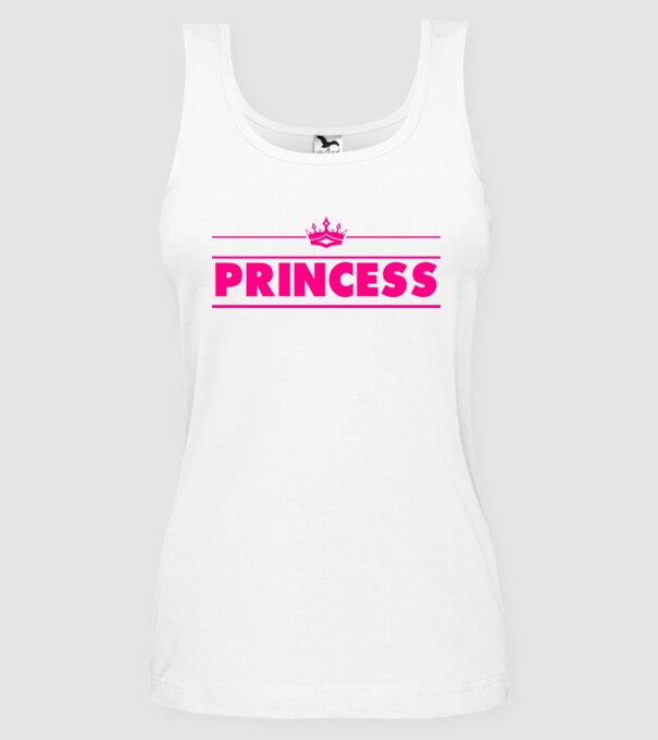 Princess model alb pe tricou