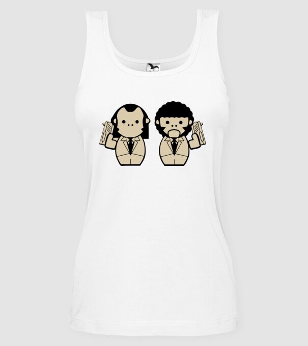 Pulp Fiction draw model alb pe tricou