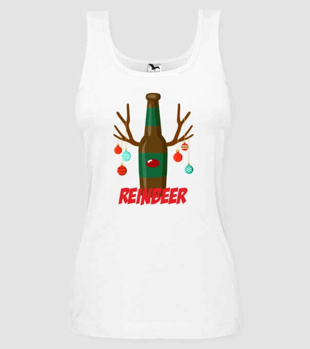 Bere REINBEER model alb pe tricou