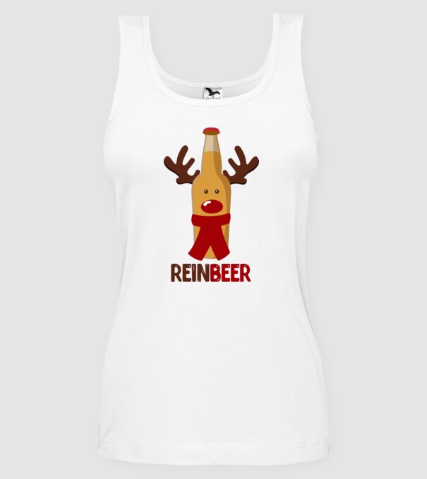 Bere REINBEER model alb pe tricou
