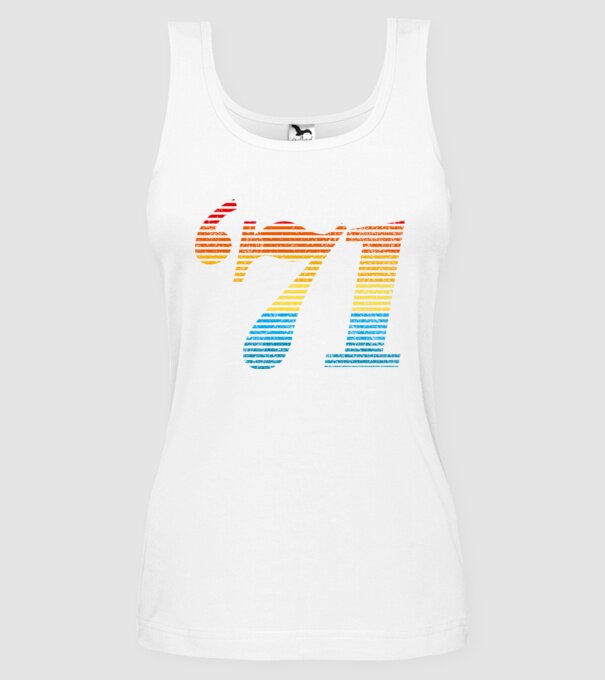 Retro Birthday 1971 model alb pe tricou