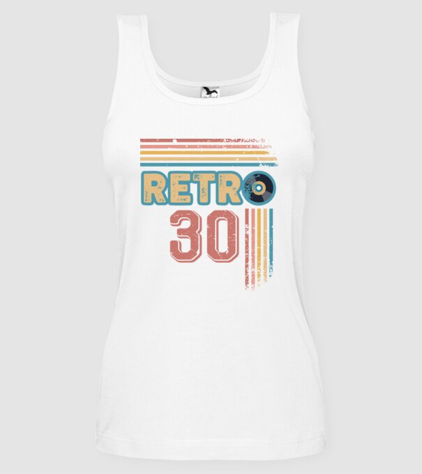 Retro 30 Birthday model alb pe tricou