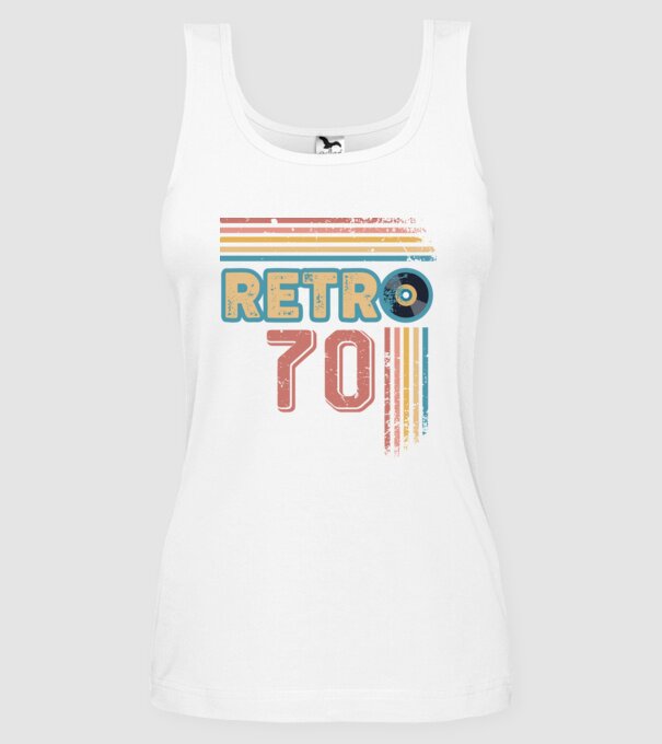 Retro 70 Birthday model alb pe tricou