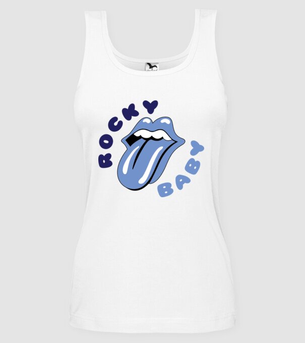 Rocky Baby model alb pe tricou