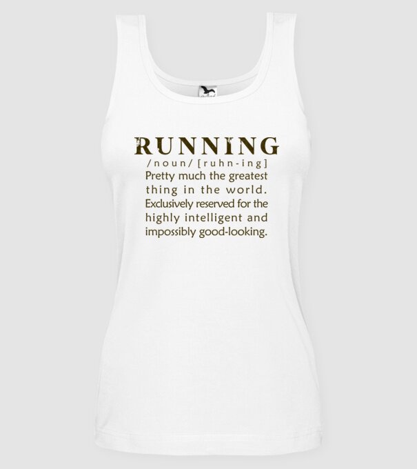 Running definition model alb pe tricou