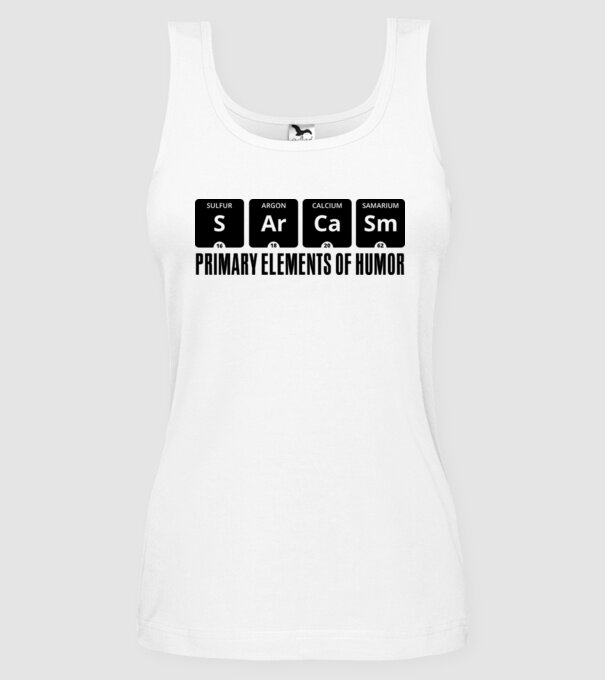 Sarcasm model alb pe tricou