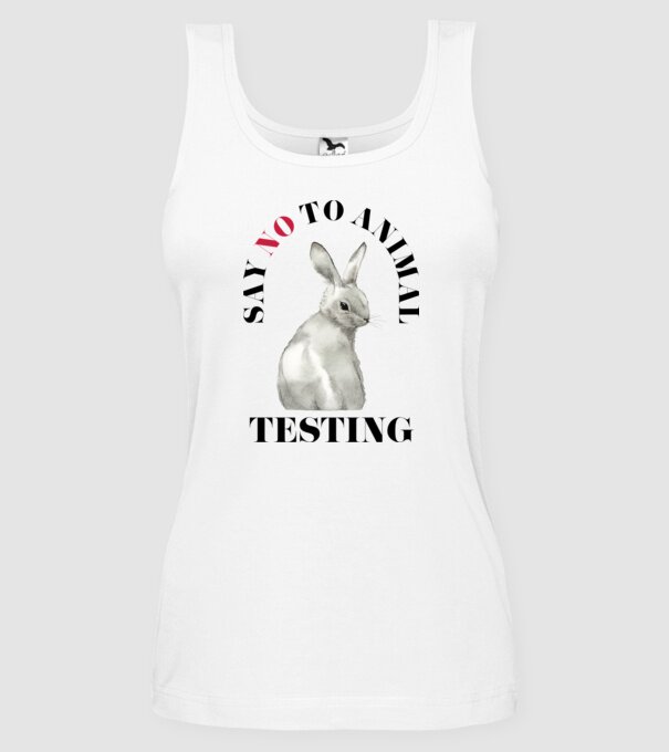 Say NO to animal testing model alb pe tricou