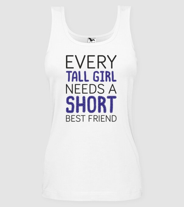 Short Freind model alb pe tricou