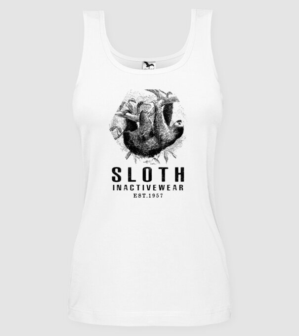 SLOTH inactive drk model alb pe tricou