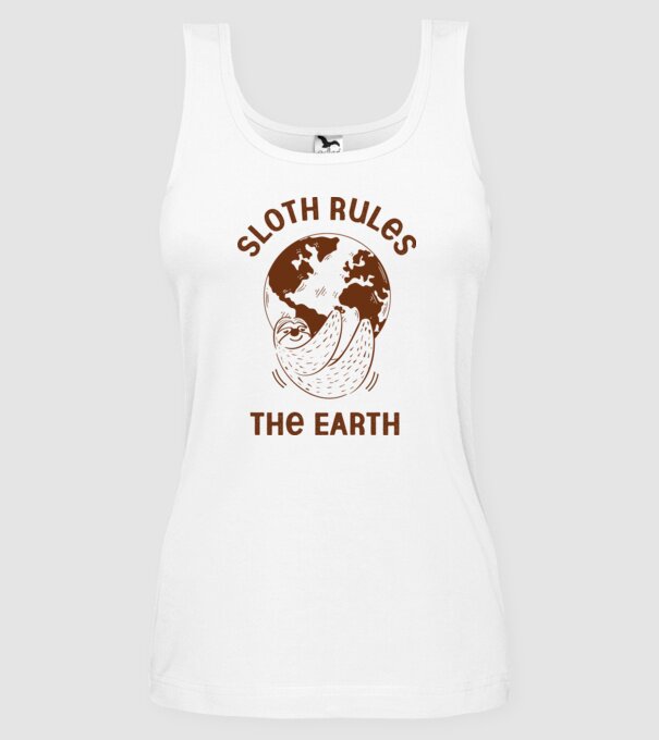 Sloth rules the world model alb pe tricou