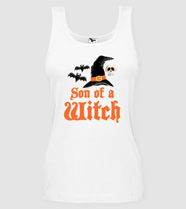 Son of a witch model alb pe tricou