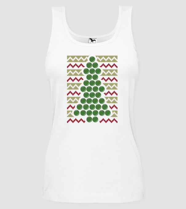 Pulover urât de Crăciun Capac bere model alb pe tricou