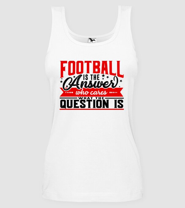 Sport is the answer FOTBALIST model alb pe tricou