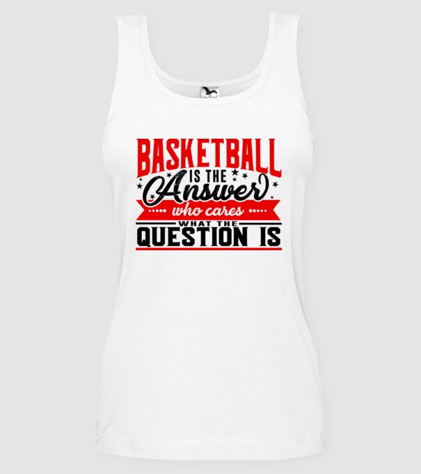 Sport is the answer BASCHETBALIST model alb pe tricou