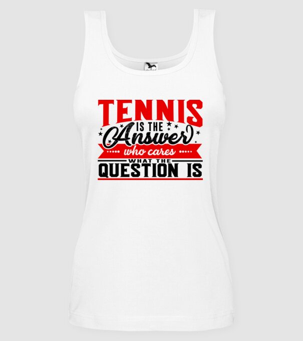 Sport is the answer JUCĂTOR TENIS model alb pe tricou