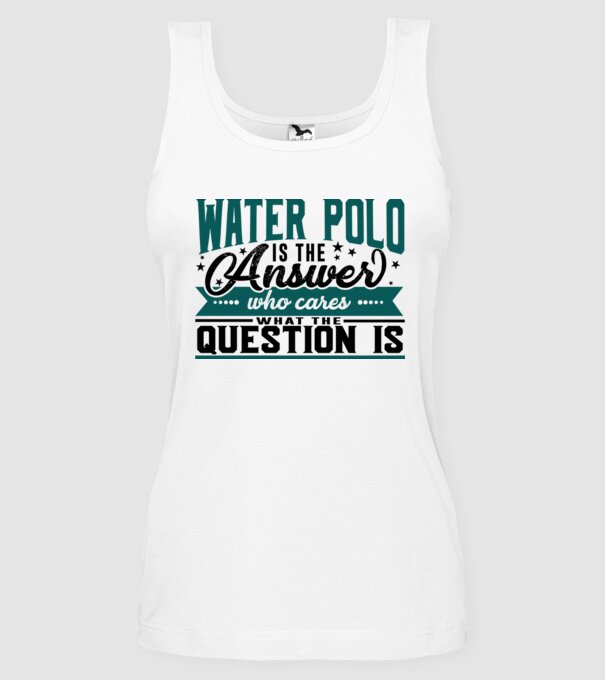Sport is the answer JUCĂTOR POLO PE APĂ model alb pe tricou